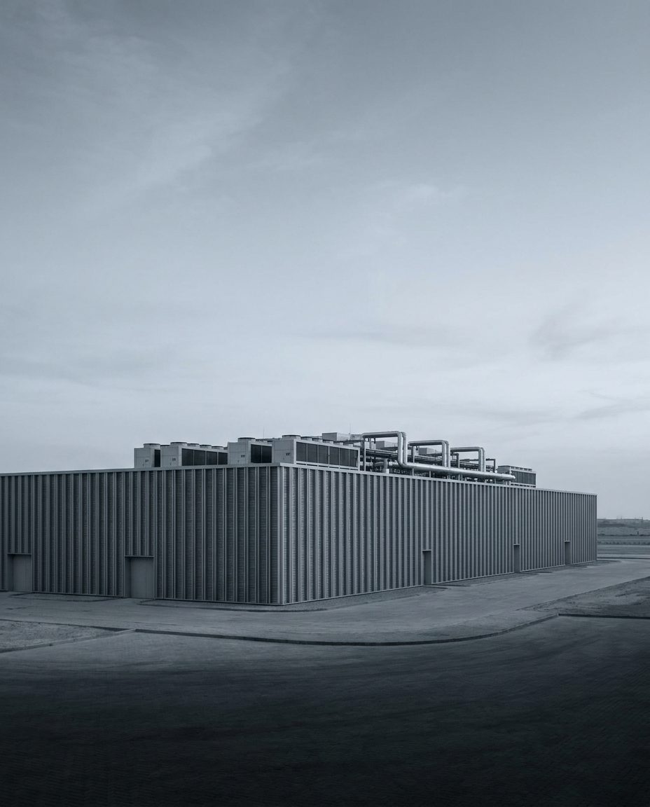 Modern hyperscale AI data-centre facility — abstracted infrastructure